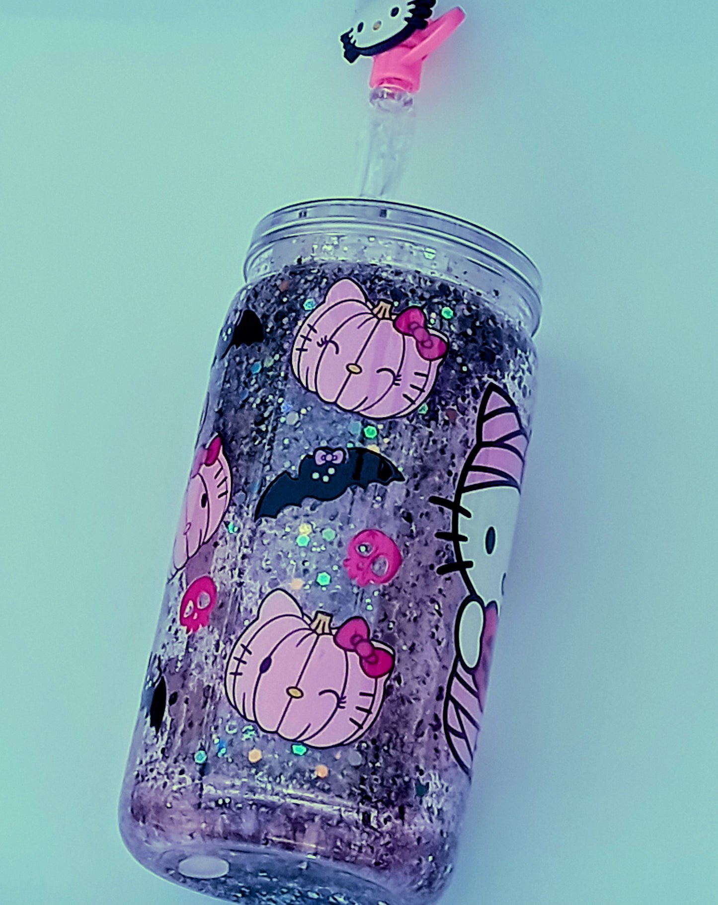 Halloween Hello Kitty Tumbler 16oz - Spooky Kawaii Travel Cup