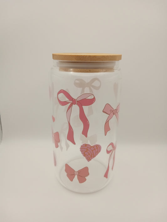 Bow themed 16oz tumbler
