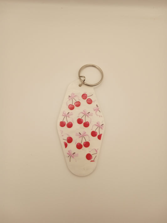 Cherry Motel Keychain - Sweet Vintage Style Key Holder