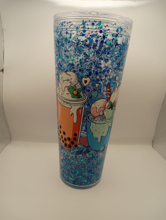 Boba tea  themed snow globe 24oz