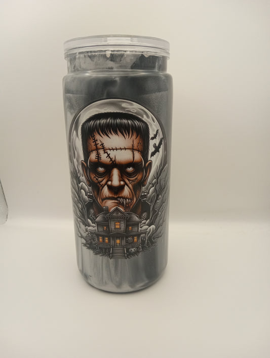 Frankinstien  themed 20z tumbler