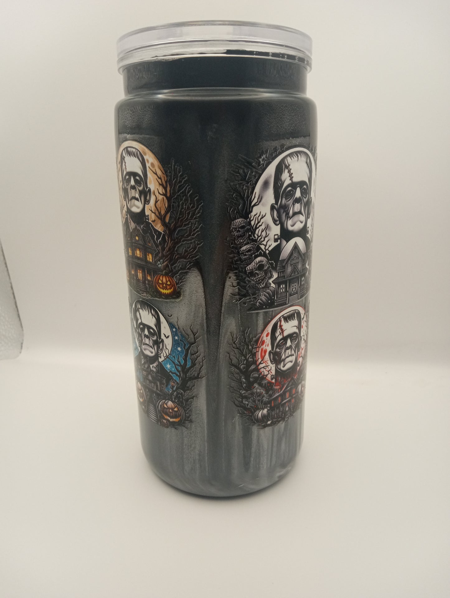 Frankinstien  themed 20z tumbler