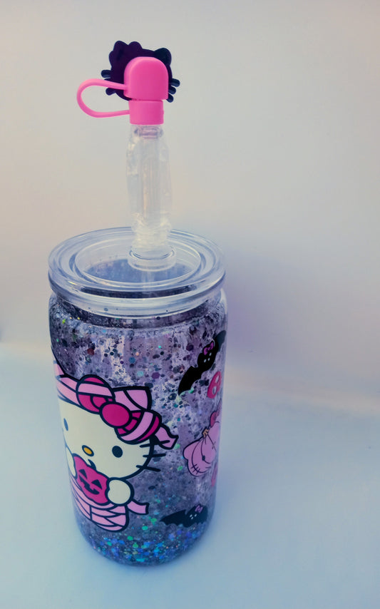 Halloween Hello Kitty Tumbler 16oz - Spooky Kawaii Travel Cup
